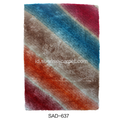 Polyester Shaggy Rugs dengan desain pofuse